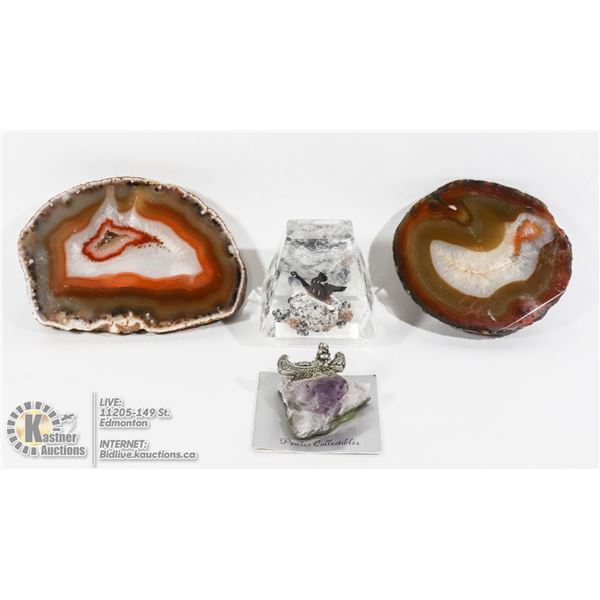 LOT WITH 2 NATURAL AGATE