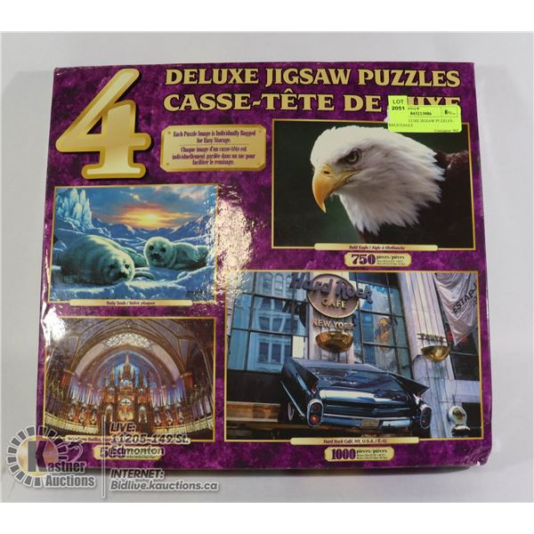NEW  4 -DELUXE JIGSAW PUZZLES - BALD EAGLE