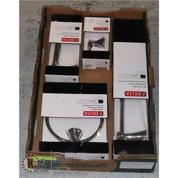 4 PIECE DELTA LAHARA BATHROOM SET