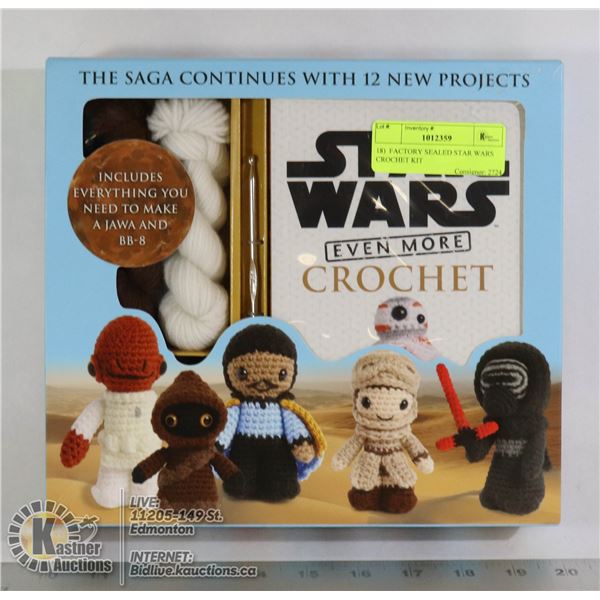 18)  FACTORY SEALED STAR WARS CROCHET KIT