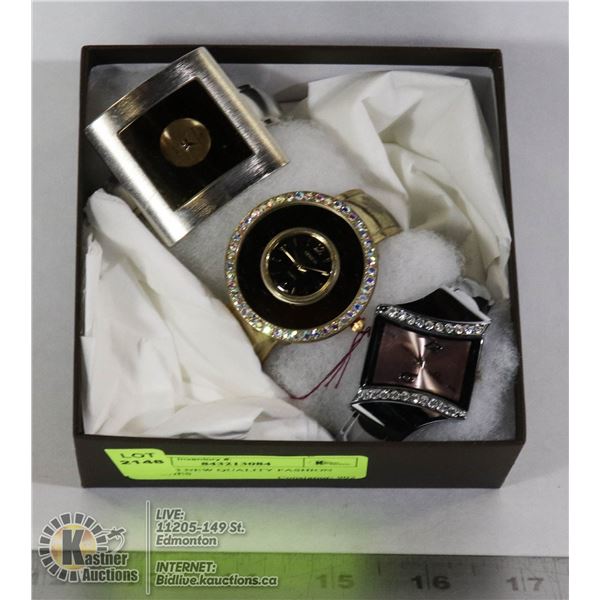 SET OF 3 NEW QUALITY FASHION WATCHES