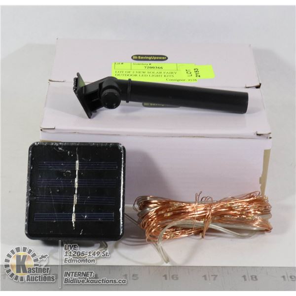 LOT OF 2 NEW SOLAR FAIRY OUTDOOR LED LIGHT KITS