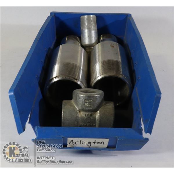 TWO  2 ½"  X 1 ½' STAINLESS STEEL REDUCERS