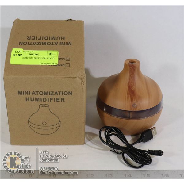 NIGHT LIGHT OIL DIFFUSER WOOD USB