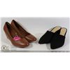 Image 1 : BOX WITH 2 NEW PAIRS OF LADIES SHOES - BROWN