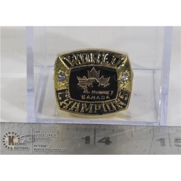 1994 BILL RANFORD HOCKEY CANADA CHAMPIONSHIP RING