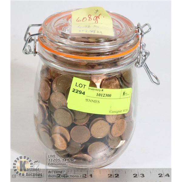 JAR OF PENNIES