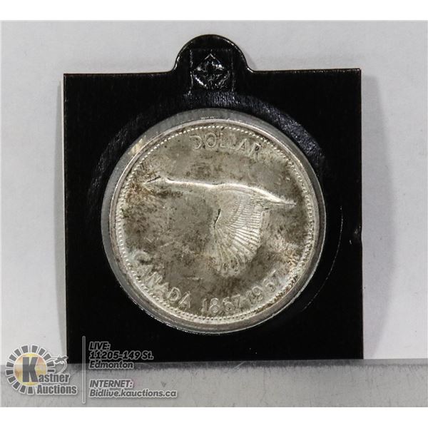 1967 CENTENNIAL CANADA SILVER DOLLAR W/GOOSE