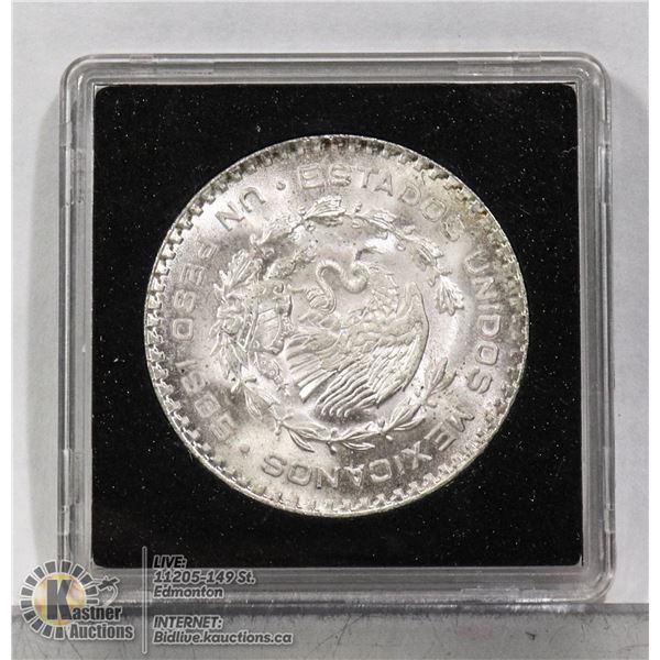 1965 MEXICO SILVER PESO BRILLIANT UNCIRCULATED