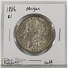 Image 1 : 1886 SILVER USA MORGAN $1 DOLLAR COIN