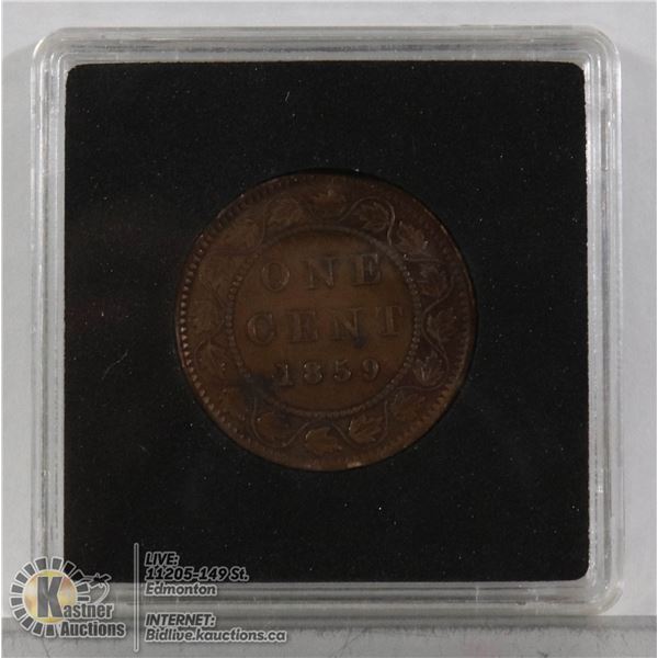 1859 VICTORIAN CANADA LARGE CENT COIN