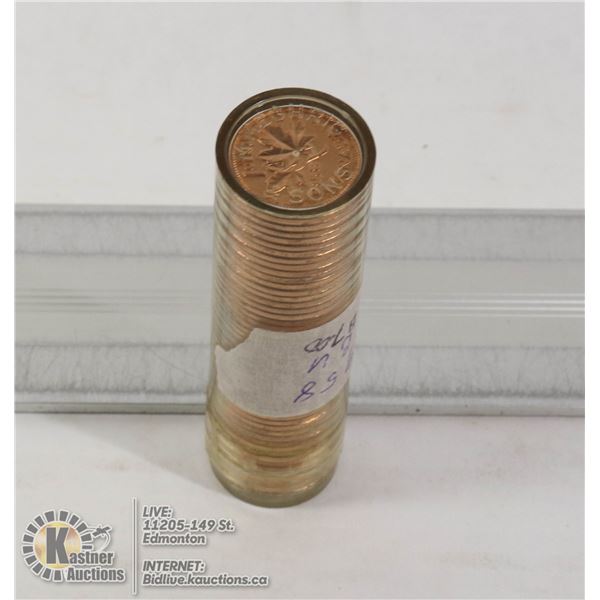 UNCIRCULATED ROLL OF 1958 CANADA PENNIES