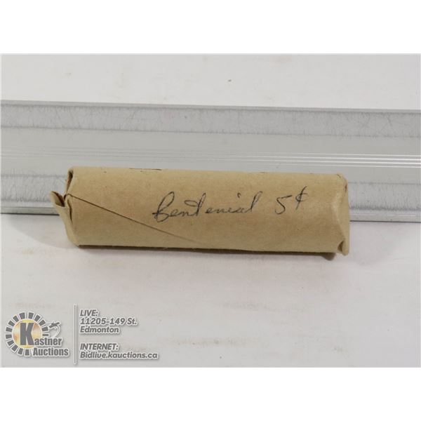 1967 CENTENNIAL RABBIT 5 CENT UNCIRCULATED ROLL