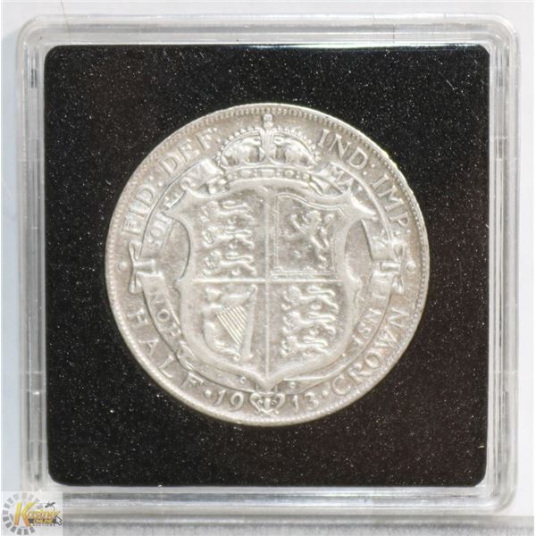 1913 KING GEORGE V SILVER 1/2 CROWN