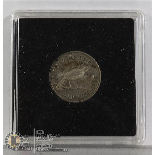 1933 NEW ZEALAND GEORGE V SILVER 6 PENCE