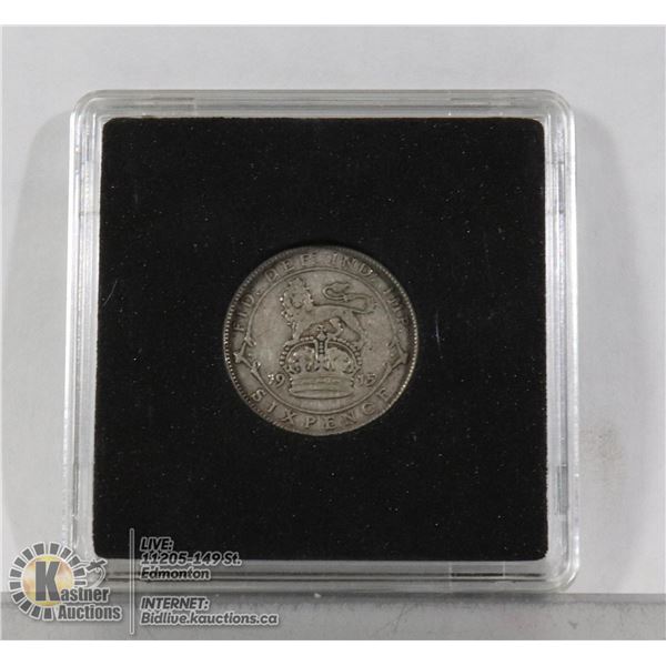 1915 GREAT BRITAIN GEORGE V SILVER 6 PENCE