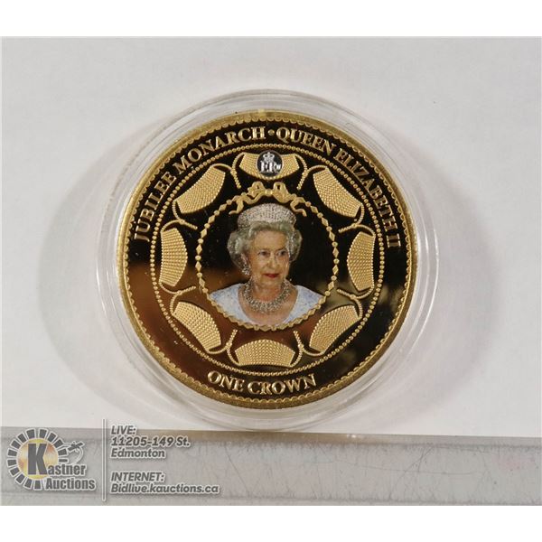2016 QUEEN ELIZABETH CORONATION GOLD PLATED CROWN