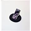 Image 1 : 23)  ELONGATED RECTANGULAR AMETHYST RING