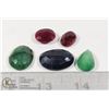 Image 1 : #107-RUBY/EMERALD/SAPPHIRE GEMSTONES 84.50ct
