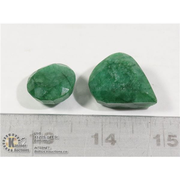 #86-GREEN EMERALD GEMSTONES 107.65ct
