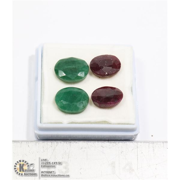 #324-RUBY/ EMERALD GEMSTONE 31.75ct