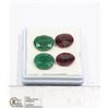 Image 1 : #324-RUBY/ EMERALD GEMSTONE 31.75ct