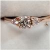 Image 1 : 10K ROSE GOLD DIAMOND(0.3CT,I1,I) DIAMOND
