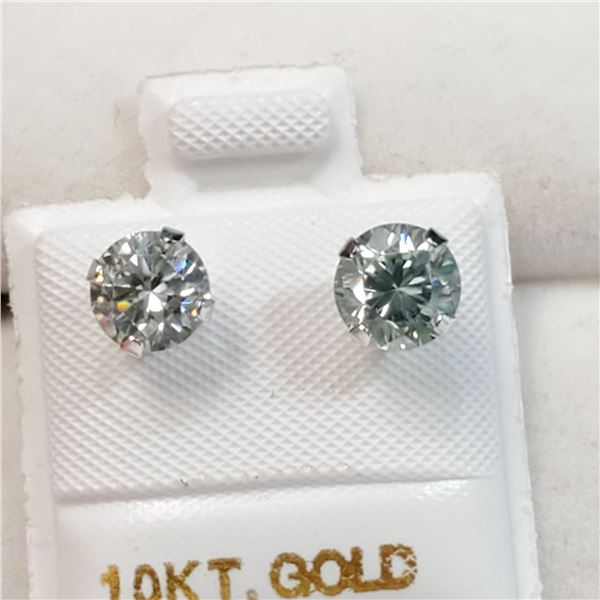 10K WHITE GOLD MOISSANITE(1.5CT)  EARRINGS
