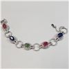 Image 1 : SILVER SAPP,EMERALD,RUBY(8CT)  BRACELET