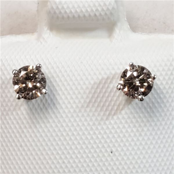 14K WHITE GOLD DIAMOND(0.4CT,I1-I3,H-I)  EARRINGS