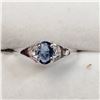 Image 1 : 10K WHITE GOLD SAPP(0.55CT) DIAMOND(0.04CT)  RING