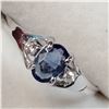 Image 2 : 10K WHITE GOLD SAPP(0.55CT) DIAMOND(0.04CT)  RING