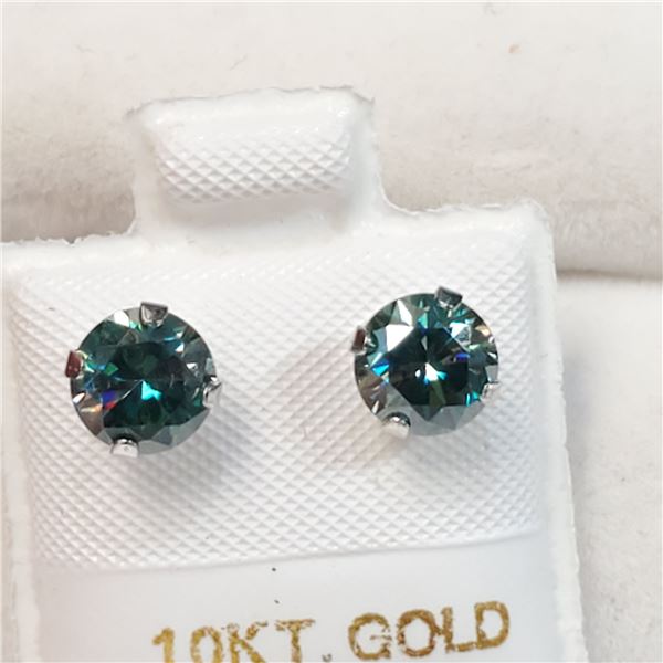 10K WHITE GOLD MOISSANITE(1.5CT) EARRINGS