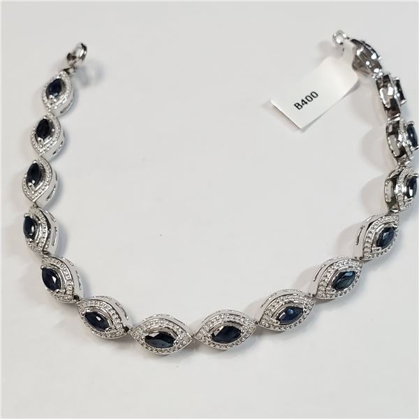SILVER SAPP(4.3CT)  BRACELET (~LENGTH 7.5"INCHES)