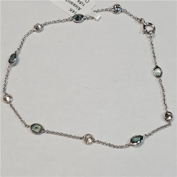 14K WHITE GOLD ALEXANDRITES (1CT) DIAMOND