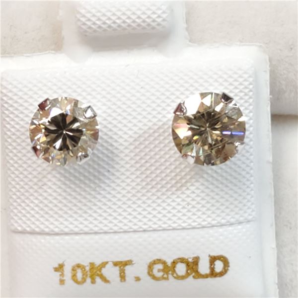 10K WHITE GOLD MOISSANITE(1.5CT)  EARRINGS