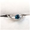 Image 1 : 10K WHITE GOLD BLUE DIAMOND(0.45CT,I2) DIAMOND