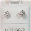 Image 1 : 14K WHITE GOLD DIAMOND(0.48CT,I2-I3,G-H) EARRINGS