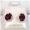 Image 1 : SILVER GARNET(2.8CT)  EARRINGS