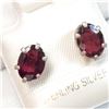 Image 2 : SILVER GARNET(2.8CT)  EARRINGS