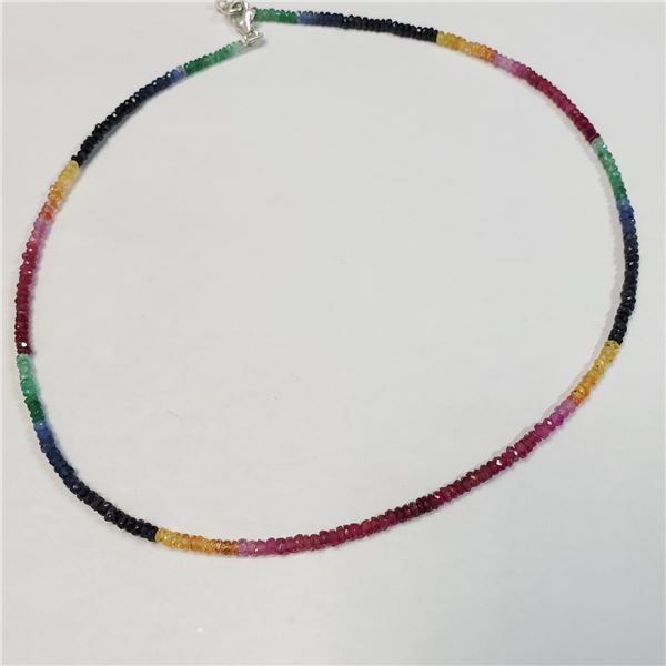 SILVER BLUE,YELLOW SAPP,RUBY,EMERALD(21.5CT)