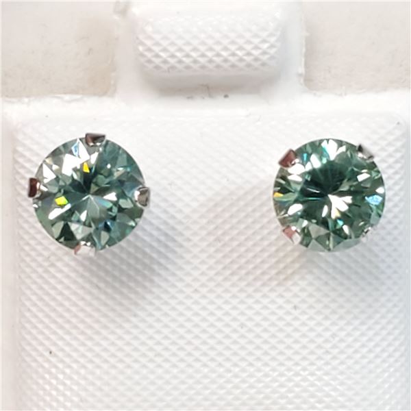 10K WHITE GOLD MOISSANITE  EARRINGS
