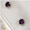 Image 2 : 14K YELLOW GOLD AMETHYST EARRINGS