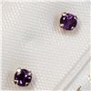 Image 3 : 14K YELLOW GOLD AMETHYST EARRINGS