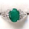 Image 1 : 10K WHITE GOLD EMERALD(1.7CT) DIAMOND(0.2CT)