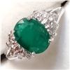 Image 2 : 10K WHITE GOLD EMERALD(1.7CT) DIAMOND(0.2CT)