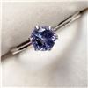 Image 3 : 10K WHITE GOLD TANZANITE(0.7CT)  RING (~SIZE 6