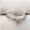 Image 1 : SILVER CUBIC ZIRCONIA  RING (~SIZE 7)