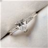 Image 2 : SILVER CUBIC ZIRCONIA  RING (~SIZE 7)
