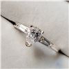 Image 3 : SILVER CUBIC ZIRCONIA  RING (~SIZE 7)